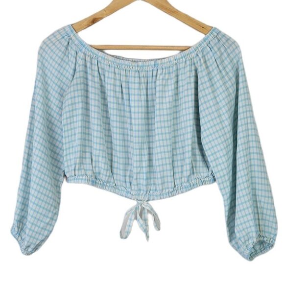 Wilfred Aritzia Eleanora Blouse Crop Off Shoulder M - Picture 2 of 11